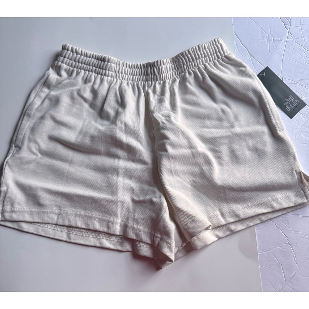 Wild Fable Cream Cotton Elastic Waist Lounge Shorts XXS MR489M